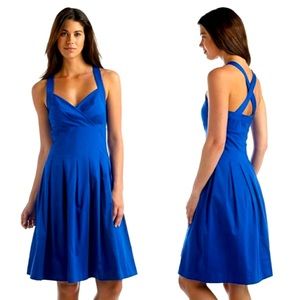 Calvin Klein pleated cross backed midi dress - 8